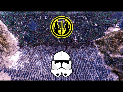 5,000 Clone Troopers VS 10,000 JEDI KNIGHTS! - UEBS: Star Wars Mod Battle Simulator
