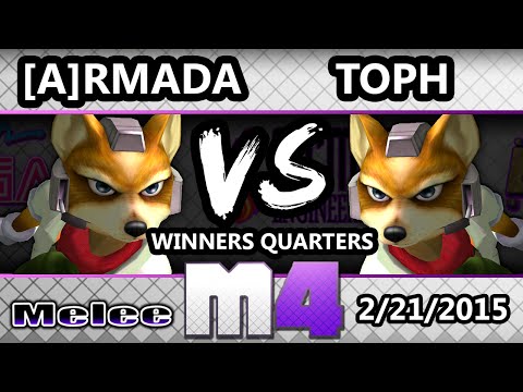 McSmashter 4 - [A] Armada (Fox) Vs. MIOM | Toph (Green) SSBM Winners Quarters - Melee