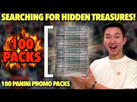 Opening ONE HUNDRED Panini Promo Packs in search of HIDDEN TREASURES! 🔥😮