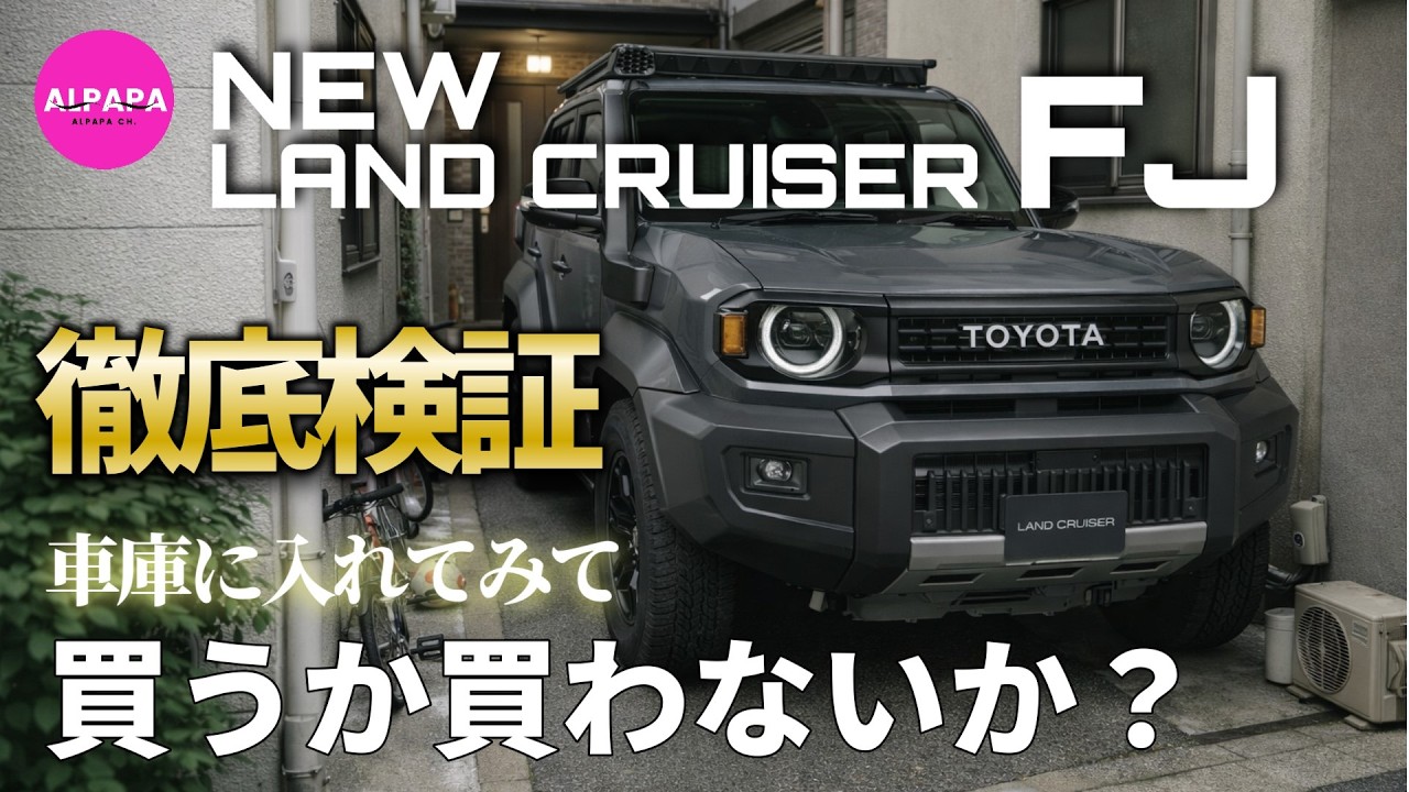 【買うか買わないか徹底検証】新型ランクルFJ自宅車庫に入れてみた