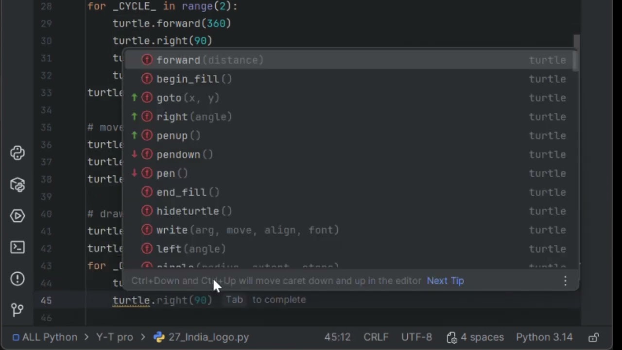 Recreating the India Logo with Python Turtle | Advanced Creative Coding Project.
