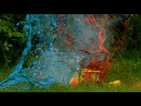 Slow Motion And Explosives Make Painting A Blast