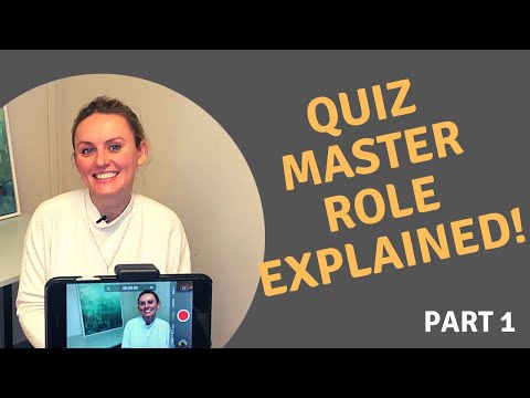 Quiz Master role explanation. Tatjana Rebeša