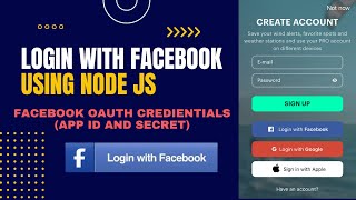 Login With Facebook using NodeJS | OAuth Credentials (App ID and Secret Key) | 2023
