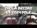 How does the 2024 Verstappen's pole compare to the lap record at Imola? | Onboard with telemetry