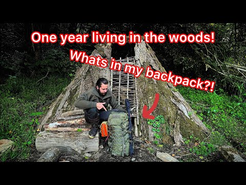 One year living in the woods. What’s in my backpack?