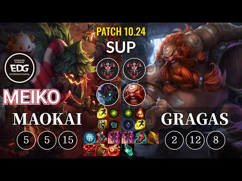 EDG Meiko Maokai vs Gragas Sup - KR Patch 10.24