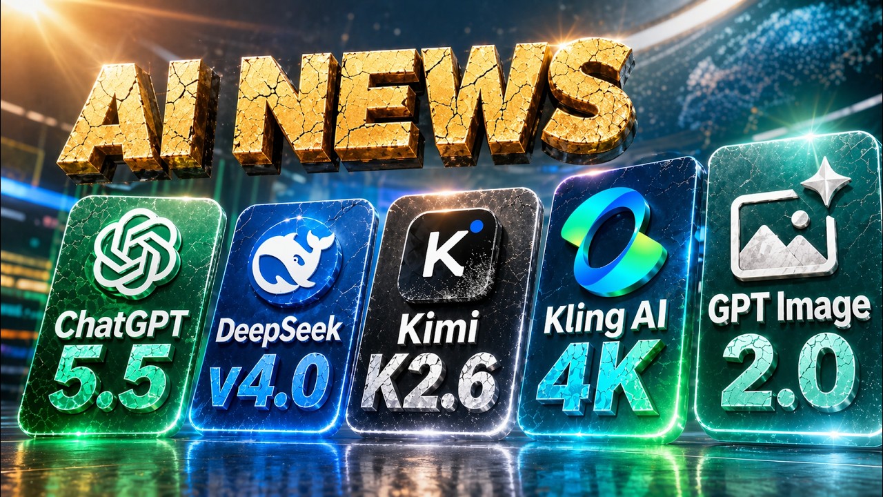ChatGPT 5.5, DeepSeek 4.0, GPT Image 2.0, Kling AI 4K Videos, Kimi K2.6 - AI News