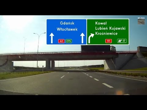 Autostrada / Highway A1 Łódź - Toruń