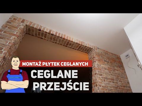 Brick in the passage - installation of tiles and corners