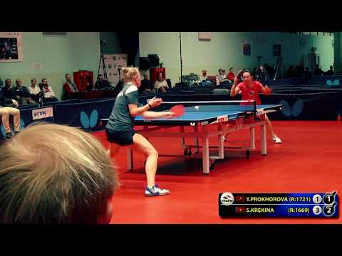 3.PROKHOROVA - KREKINA RUSSIAN Championship table tennis настольный теннис