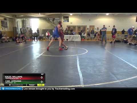 187 Lbs 4th Wrestleback (16 Team) - Kalel Williams, Team Michigan Red Vs Cael Leisgang, Wisconsin