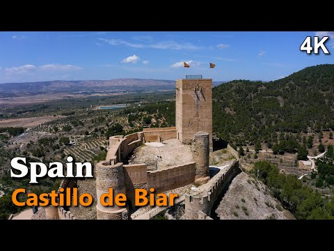 BIAR CASTLE, 🏰 an important border post during Muslim domination of the Iberian Peninsula, in UHD 4K