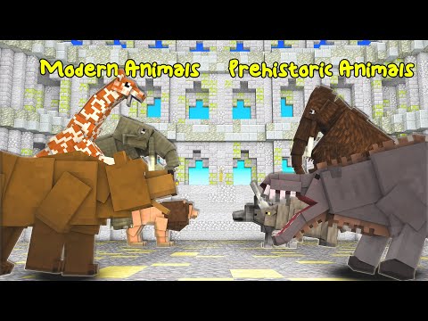 PREHISTORIC vs MODERN MEGAFAUNA in 12 EPIC BATTLES 🐅🦣🦒