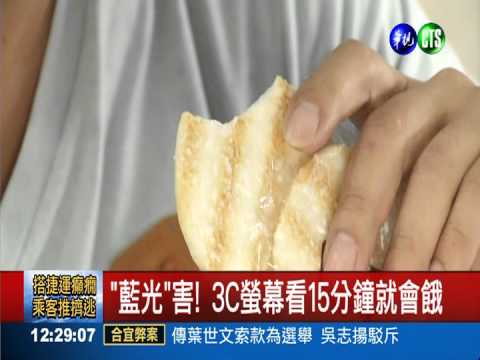 小心變胖! 3C螢幕藍光增飢餓感