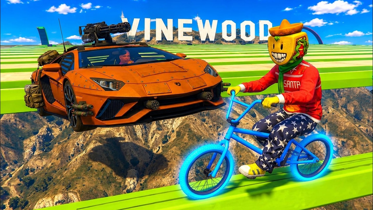 CORRE O TE ATROPELLO EN BICI! VUELVEN LAS RISAS INFINITAS!! - GTA 5 ONLINE