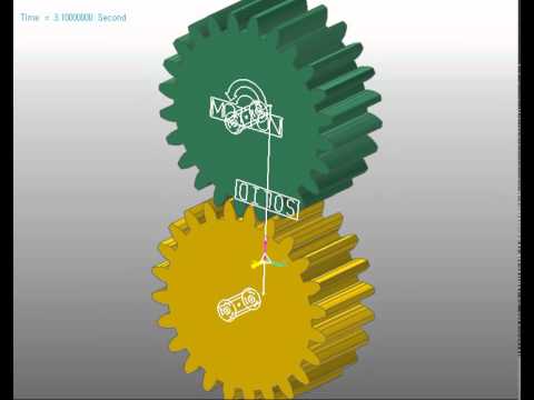 MBD for ANSYS - Animation of Gear Contact Simulation
