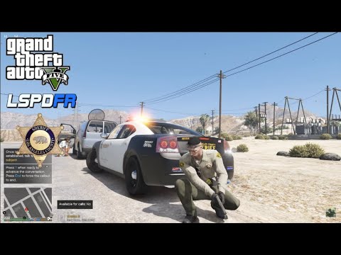 GTA V - LSPDFR 0.4.6 - LSSD/LASD - Sheriff Patrol - Firearm Attack On A Deputy/Shots Fired - 4K