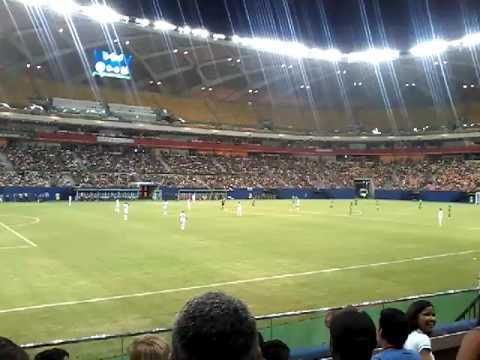 Começo do jogo entre AM iranduba/ vs santos SP