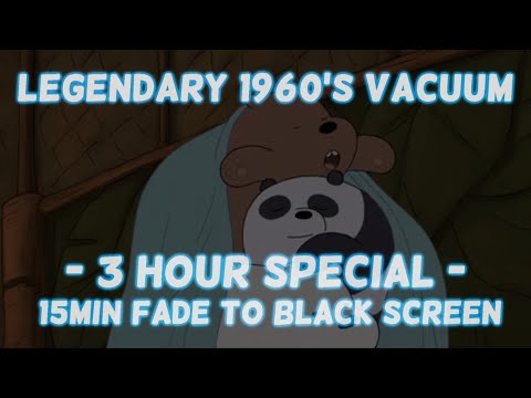 Ancient 1960's Bissell Vacuum Cleaner ASMR (3 HOURS) | Fade to Black Screen White Noise