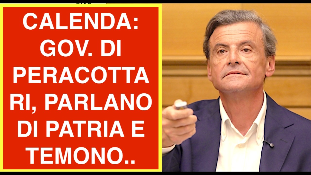 CALENDA: GOVERNO DI PERACOTTARI, PARLANO DI PATRIA E TEMONO LE URNE