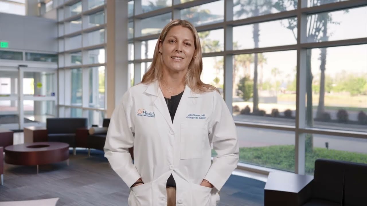 Video preview image: Meet Julie Shaner, MD, a board-certified orthopaedic surgeon
specializing in adult reconstructive orthopaedics, with a focus on hip and knee
replacement surgery.

Dr. Shaner is dedicated to helping patients restore mobility, reduce pain and
return to the activities they enjoy through advanced surgical techniques and
personalized, patient-centered care.

She is now practicing at ������ St. Johns, where she continues to provide high-
quality orthopaedic care to patients across Northeast Florida.