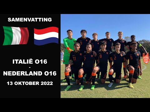 Samenvatting van de 2e oefeninterland tussen Italië O16 en Nederland O16 | donderdag 13 oktober 2022