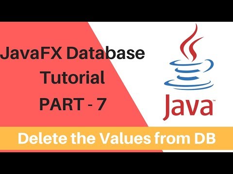 JavaFx Database Operations - Part 7 - Delete the record from DB