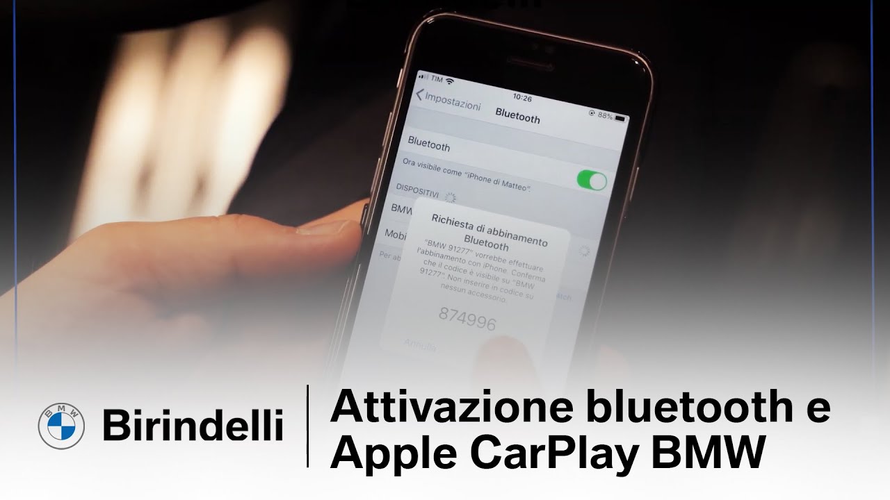 Attivazione bluetooth e Apple CarPlay BMW