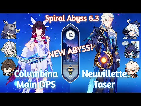 C0 Columbina Lunarbloom x C0 Neuvillette Taser - NEW Spiral Abyss 6.3 | Genshin Impact