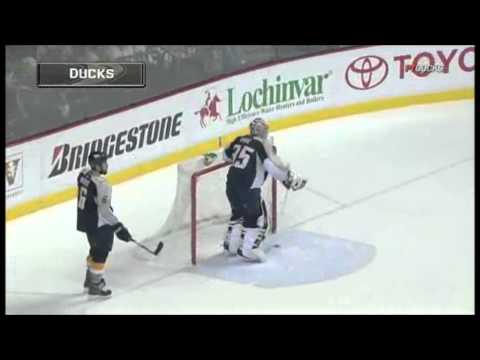 Suter's Crazy Hockey Goal (Nashville Predators vs Anaheim Ducks 3/24/11)
