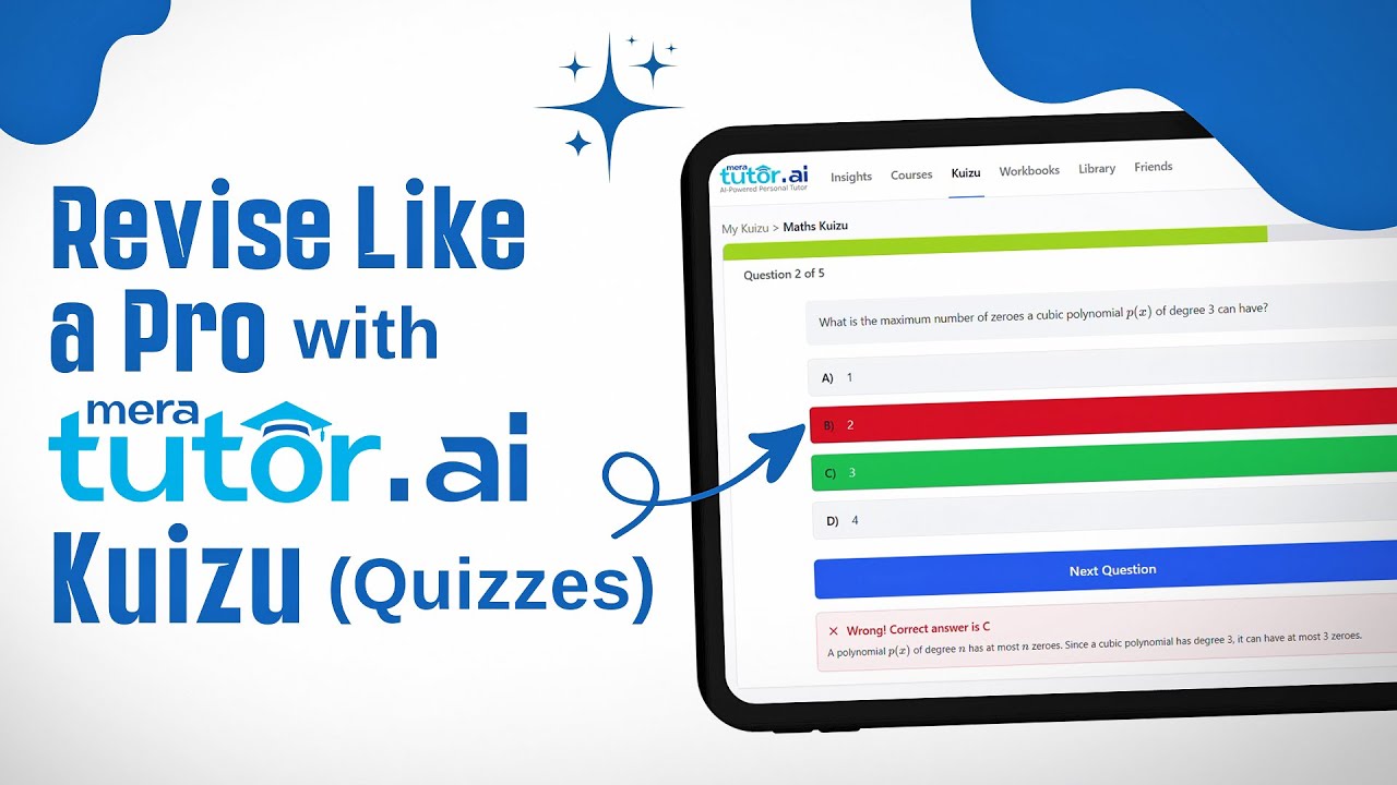 18. Revise Smarter with Kuizu (Quizzes) on MeraTutor.AI 