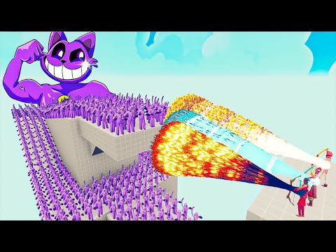 100x CATNAP + 2x GIANT vs 3x EVERY GOD - Totally Accurate Battle Simulator TABS