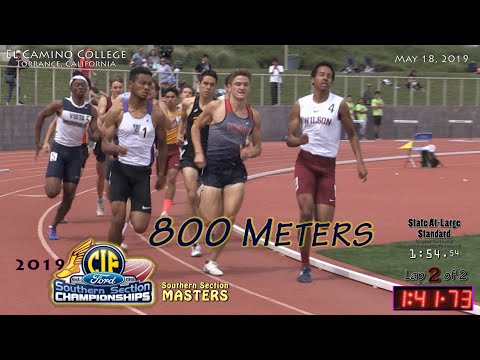 2019 TF - CIF-ss Masters - 800 Meters (Boys)