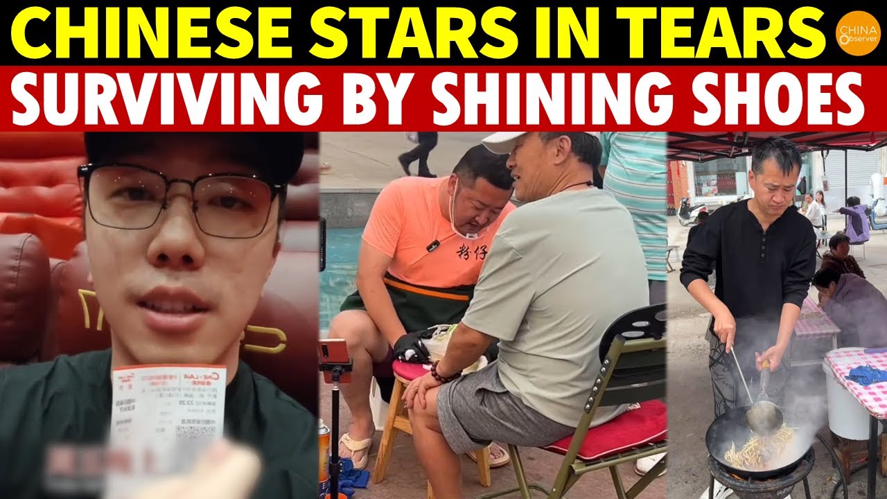 Chinese Stars in Tears! No Work, Empty Theaters, Surviving by Shining Shoes