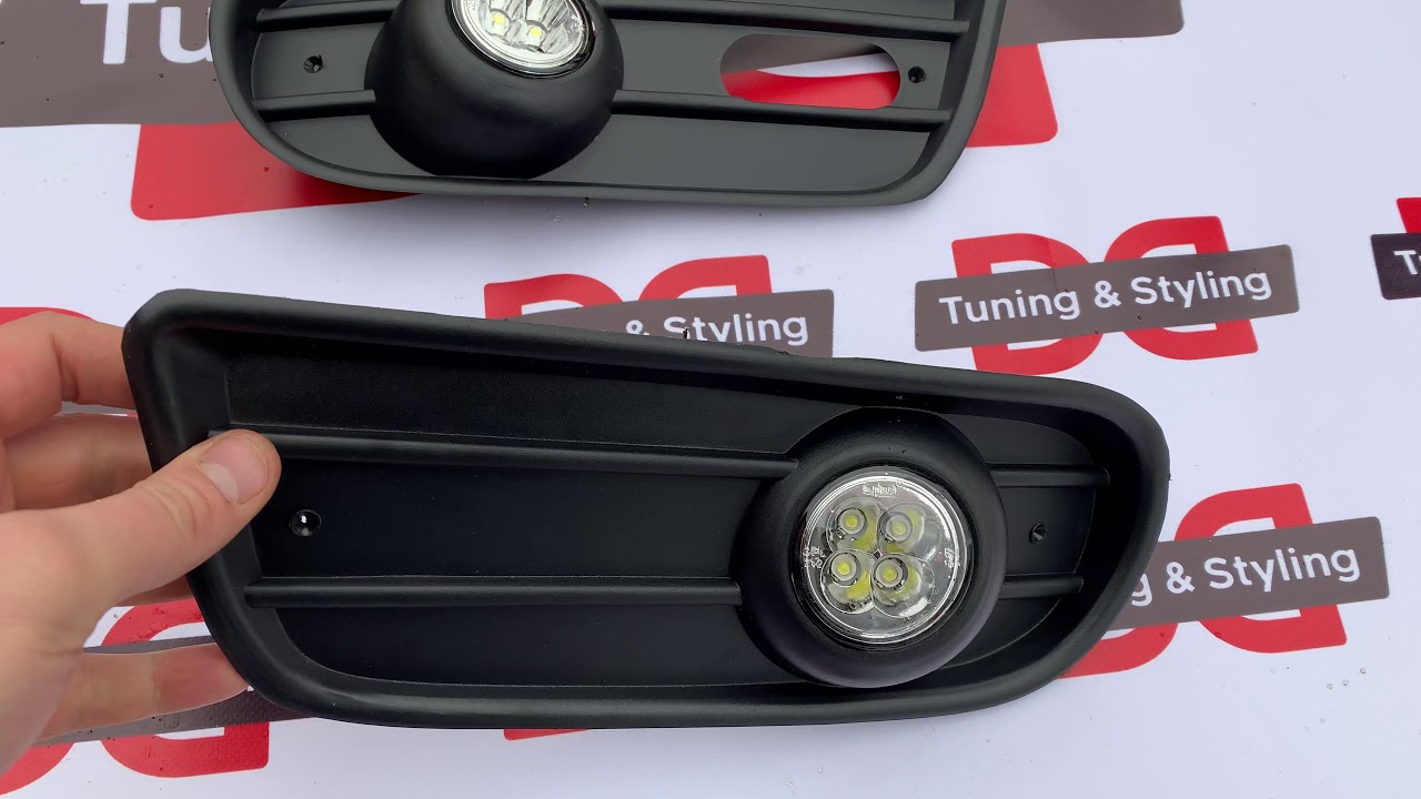 Volkswagen T4 Caravelle/Multivan 1990-2003 гг. Светодиодные противотуманные фары Video 1