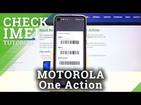 How to Check IMEI and SN in MOTOROLA One Action– IMEI Information and Serial Number