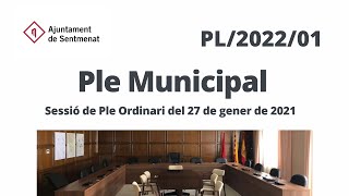 Ple ordinari del 27 de gener de 2022