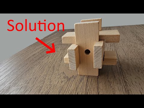 How to Solve the 6-Piece Wooden Burr Puzzle (Cage Puzzle Solution & Tutorial)