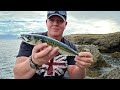 Mackerel Fishing from the Rocks with a Spinning Rod | Sea Fishing UK