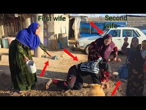 When the second wife gets very angry before she leaves