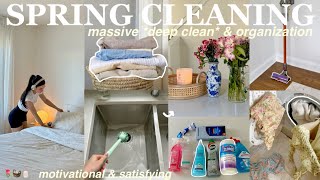 massive SPRING CLEANING + ORGANIZATION🧼🌷 *deep cleaning video* 2024 | very satisfying + motivating