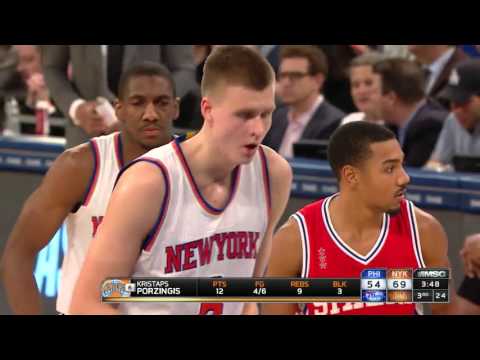Kristaps Porzingis vs Philadelphia 76ers 02.12.2014 (17Pts)