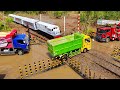MOBIL TRUK CANTER FUSO OLENG DITABRAK KERETA API RC DUMTRUK TRONTON DAMKAR EXCAVATOR BEKO KERUK