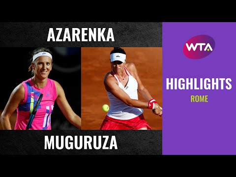 Теннис Victoria Azarenka vs. Garbiñe Muguruza | 2020 Rome Quarterfinal | WTA Highlights