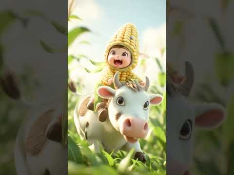 corn baby and cow dudi dudi dum dum😍💕#trending #cute  #dudidumdum #trending #shortvideo