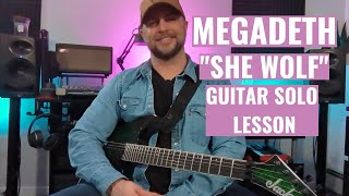 Megadeth - "She Wolf" Guitar Lesson Youtube