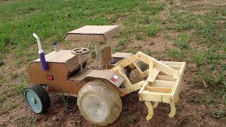How to Make a Cardboard Tractor with Cultivator