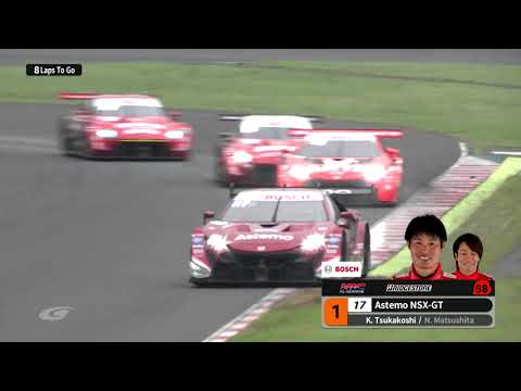 スーパーGT 第6戦SUGO（スポーツランドSUGO）GT500決勝レースハイライト動画