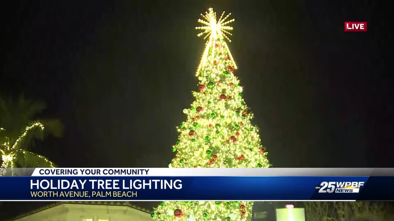 Christmas tree lighting ceremony on Palm Beach